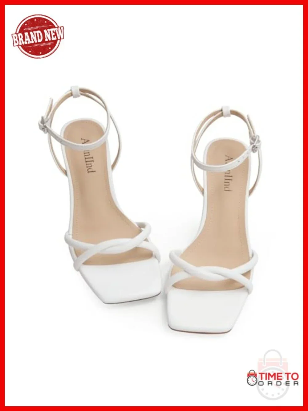 Women's Kitten Low Heel Sandals Strappy Square Open Toe 2.5 inch Ankle Strap